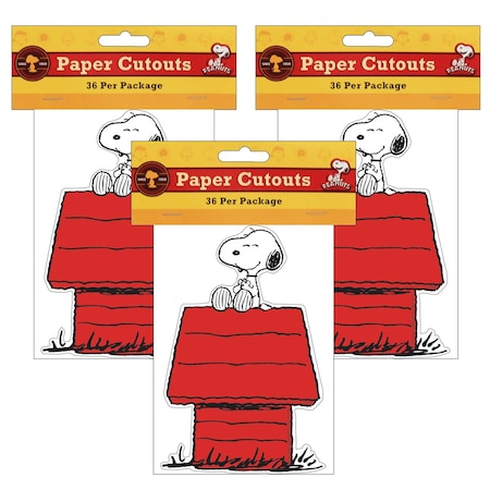 Eureka Snoopy on Dog House Paper Cut-Outs, 36 Pieces, PK3 841227